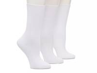 Classic Rib Women's Crew Socks - 3 Pack White view