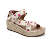Dave Espadrille Wedge Sandal White/Pink Floral view
