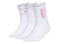 Sport Linear Women's High Quarter Ankle Socks - 3 Pack White/Multicolor view