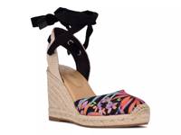 Frienda Espadrille Wedge Sandal Black/Multicolor Floral view