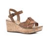 Simple Wedge Sandal Light Brown view