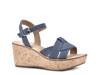 Simple Wedge Sandal Navy view