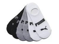 Cushioned Men's No Show Liners - 6 Pack Black/White/Grey view