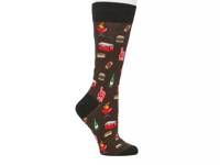 Tailgater's Delight Men's Crew Socks Brown/Multicolor view