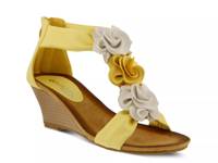 Harlequin Wedge Sandal Yellow view