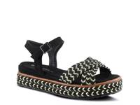 Rocking Espadrille Platform Sandal Black/White view