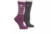 Wool-Blend Women's Crew Hiking Socks - 2 Pack Purple view