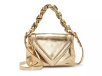 Lyona Leather Crossbody Bag Gold Metallic view