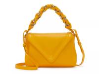 Lyona Leather Crossbody Bag Mustard Yellow view