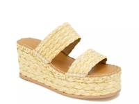 Linda Espadrille Wedge Sandal Beige Raffia view