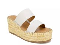 Linda Espadrille Wedge Sandal White Leather view