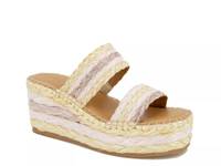 Linda Espadrille Wedge Sandal Light Pink/Beige Raffia view