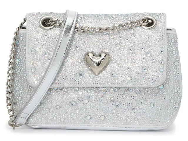 Rhinestone Heart Crossbody Bag