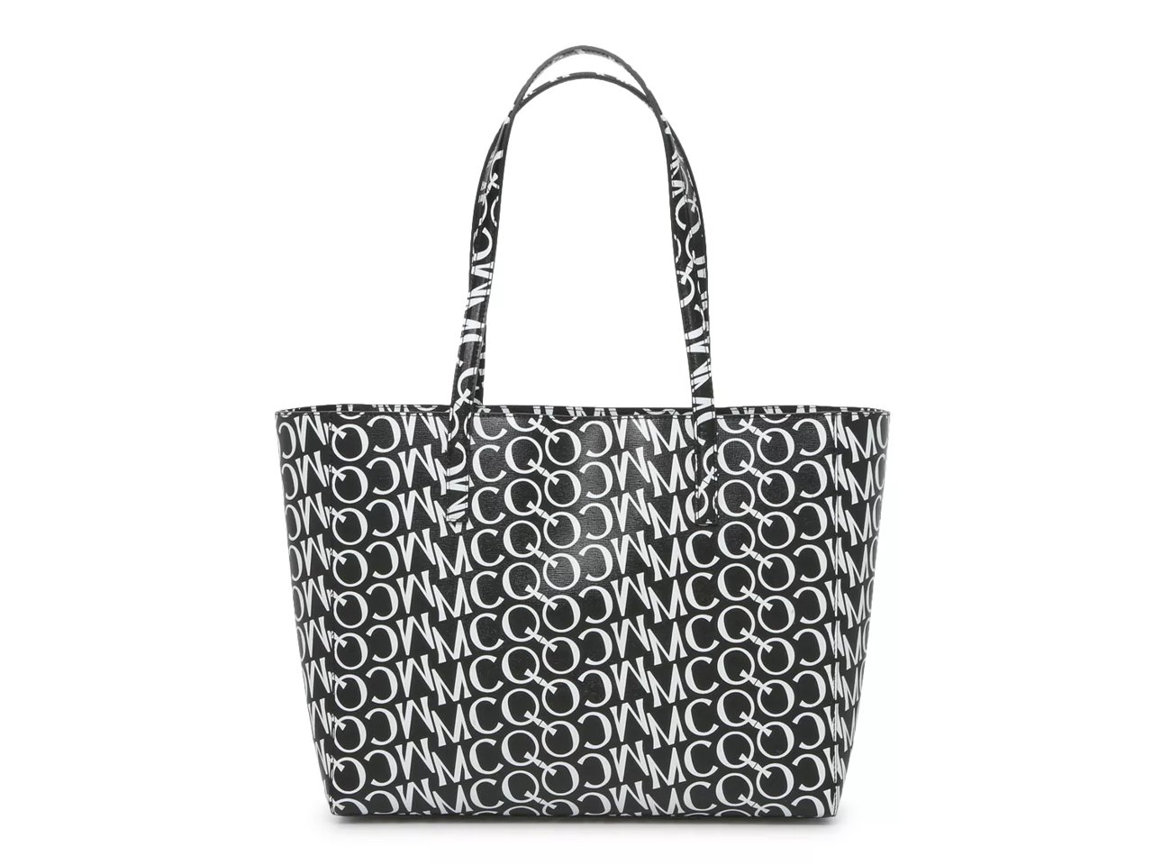 Repeating Logo Leather Tote Bag