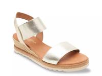 Neveah Espadrille Wedge Sandal Gold Metallic view