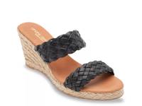 Aria Espadrille Wedge Sandal Black Synthetic view