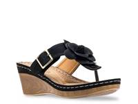 Flora2 Wedge Sandal Black view