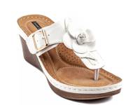 Flora2 Wedge Sandal White view