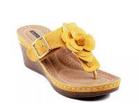 Flora2 Wedge Sandal Yellow view