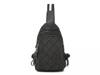 Nylon Quilted Sling Bag Black view