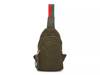 Nylon Quilted Sling Bag Dark Olive Green view