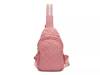 Nylon Quilted Sling Bag Pink view