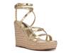 Hunda Wedge Sandal Gold Metallic view