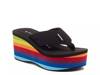 Crush Pride Wedge Sandal Black/Multicolor Rainbow view