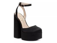 Skilla Platform Pump Black Fabric view