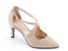 Adamo Pump Gold Metallic Glitter Fabric view
