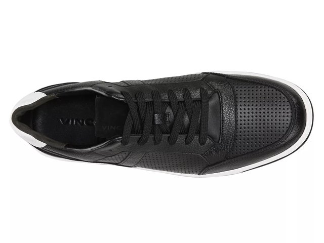 Vince Mason Perforated Leather Casual Sneaker Black Men\'s 10M/EU 44 Vince Mason Perforated Leather Casual Sneaker Black Men main image 4