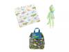 Dinosaur Backpack, Blanket, & Plush Doll Gift Set Green/Multicolor view