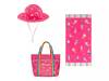 Mermaid Kids' Beach Towel, Tote, & Sun Hat Set Pink view