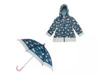 Cats Kids' 4/5 Raincoat & Umbrella Set Navy/Multicolor view