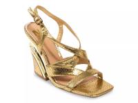 Vienna Sandal Gold Metallic  Snake Print view