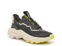 Kinetic Breakthru Day Sneaker - Women's Black/Off White/Neon Green view