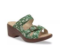 Sierra Wedge Sandal Dark Green view