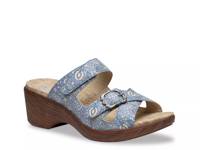 Sierra Wedge Sandal Blue view