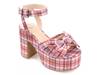 Zenni Platform Sandal Multicolor Plaid Print view