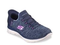 Hands Free Slip-Ins: Summits Dazzling Haze Slip-On Sneaker - Women's Navy view