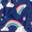 Rainbow Kids' Raincoat & Umbrella Set Navy/Multicolor Rainbow view