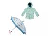 Western Kids' Raincoat & Umbrella Set Light Blue/Multicolor view
