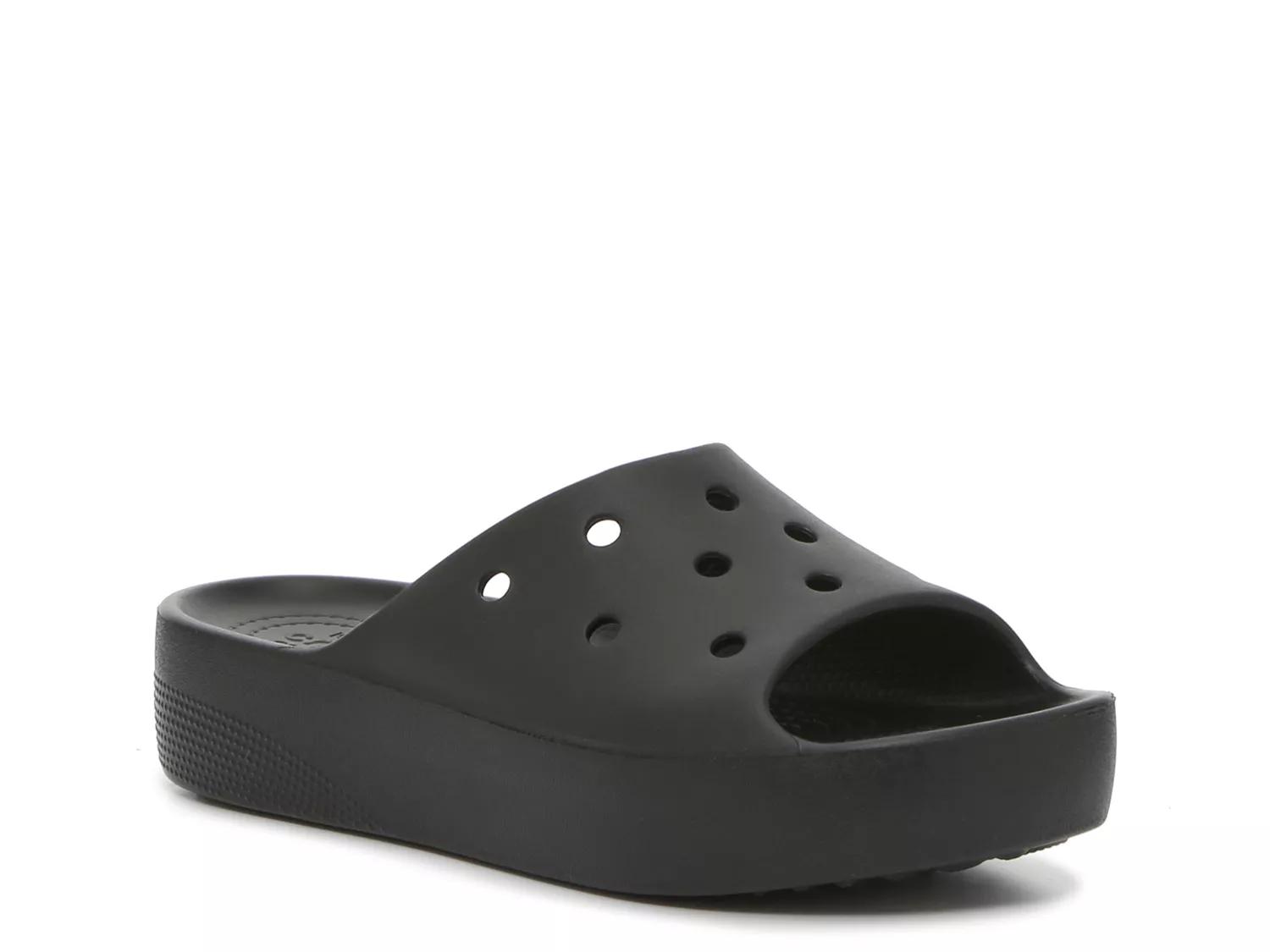 Crocs Classic Platform Slide Sandal In Black