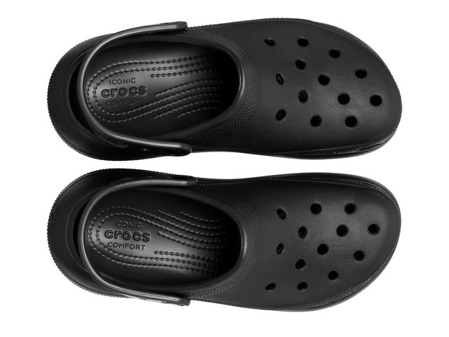 Crocs Classic Crush Platform Clog - Black - Men\'s size 12 Crocs Classic Mega Crush Clog - Black | Journeys main image 4