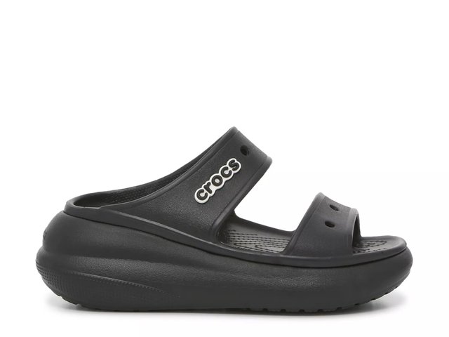 NWT Crocs Classic Crush Platform Sandals Slides Grey Glitter  Men 13 / W Size 14 Crocs Platform Unisex-Adult Classic Crush Glitter Sandal  main image 4