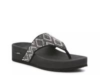 Vinyasa Wedge Flip Flop Black view