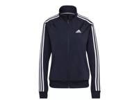 Essentials Warm-Up Slim 3-Stripes Women's Track Jacket Navy view