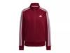 Essentials Warm-Up Slim 3-Stripes Women's Track Jacket Dark Red view