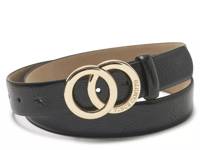 Double Ring Buckle Women's Belt Black view