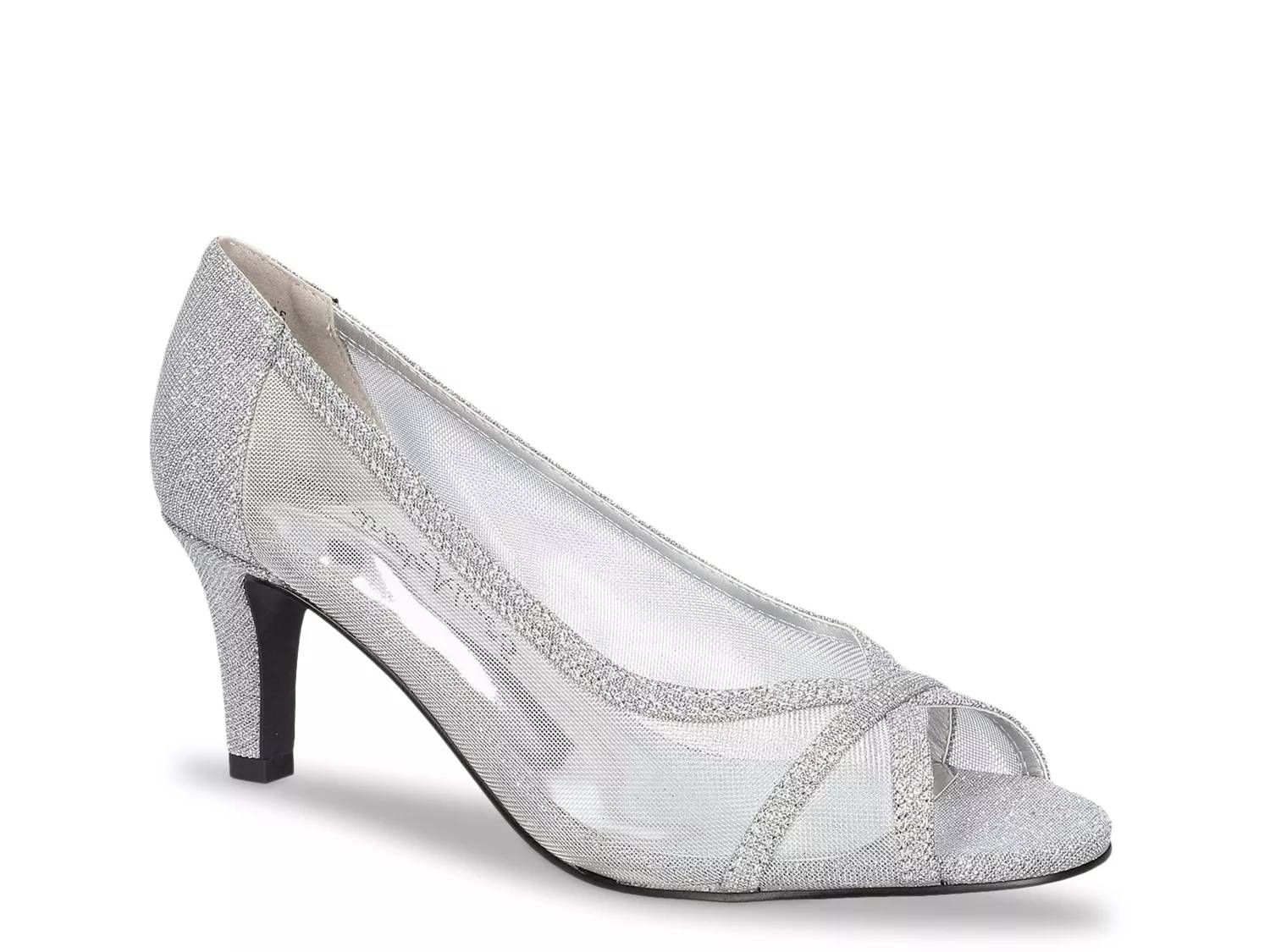 chinese dress ladies Silver Metallic Leather Pump EU 43/US 10.5 / Medium (B) main image 0